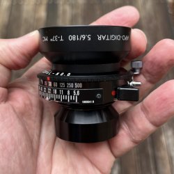 FS: Rare Schneider-Kreuznach Apo-Digitar 5.6/180 T-37° lens with Copal 0